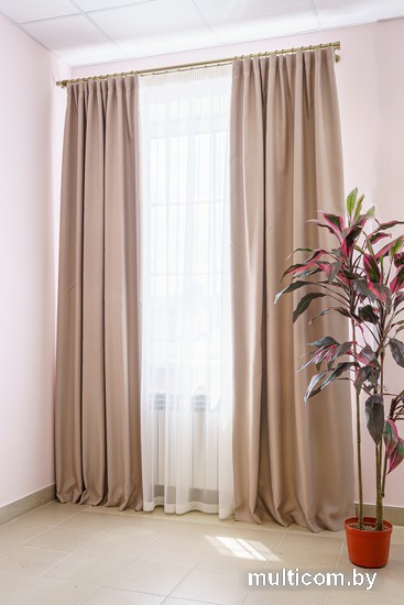 Комплект штор Decoretto Блэкаут дюна БД-K27 1.25x2.6 м (песочный, 2 шт)