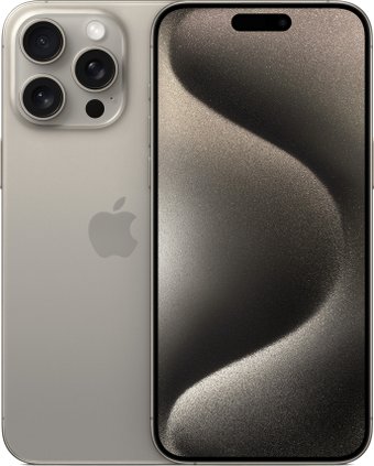 Телефон Apple iPhone 15 Pro Max 1TB (природный титан)
