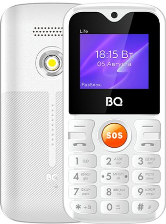 Кнопочный телефон BQ BQ-1853 Life (белый)