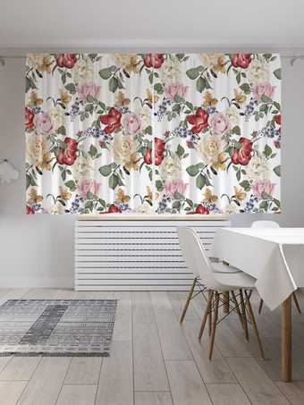 Комплект штор JoyArty Переплетения веток роз Oxford DeLux 1.45x1.8 м (2 шт)