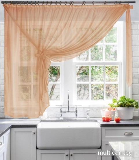 Тюль Nivasan Лейла-5 2.9x1.7 м (коричневый)