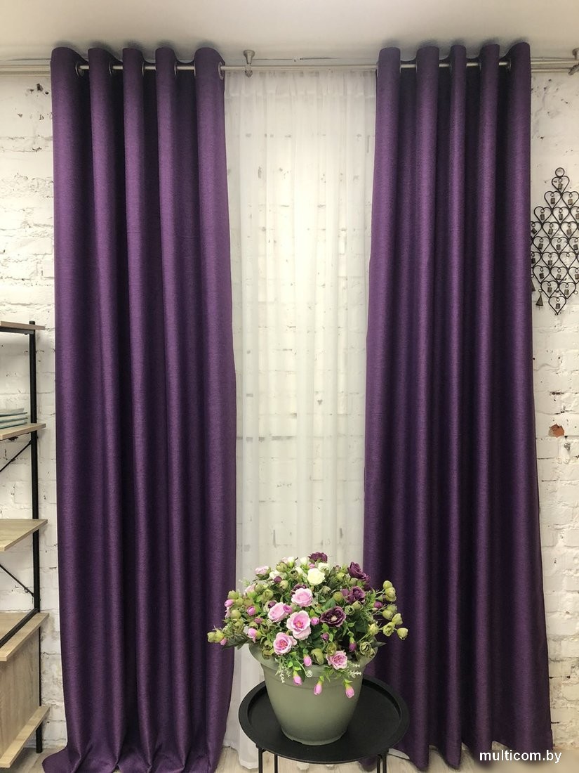 Комплект штор Модный текстиль 03L 112MT222611 (260x210, 2шт, фиолетовый)