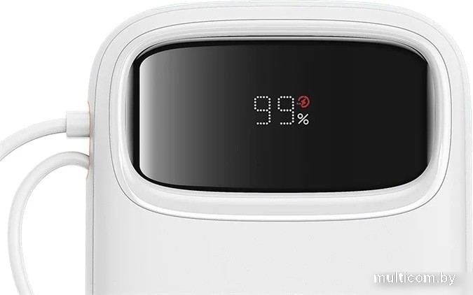 Внешний аккумулятор Baseus Qpow2 Dual-Cable Digital Display Fast Charge Power Bank 22.5W 10000mAh (белый)