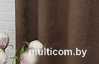 Комплект штор Delfa СШД-050 Flowers Shinil/106 (160x270, шоколад)