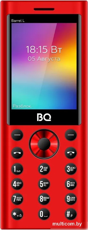 Кнопочный телефон BQ BQ-2458 Barrel L (красный)