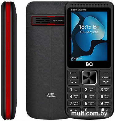 Кнопочный телефон BQ-Mobile BQ-2455 Boom Quattro (черный)
