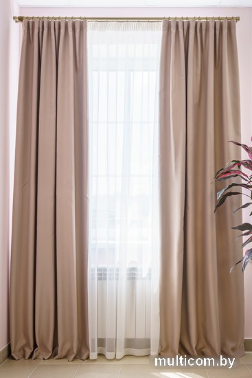 Комплект штор Decoretto Блэкаут дюна БД-K27 1.25x2.6 м (песочный, 2 шт)