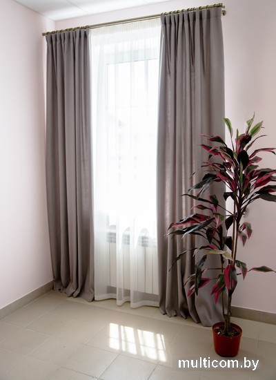 Комплект штор Decoretto Канвас основной КСО-K27 2.25x2.6 м (серый, 2 шт)