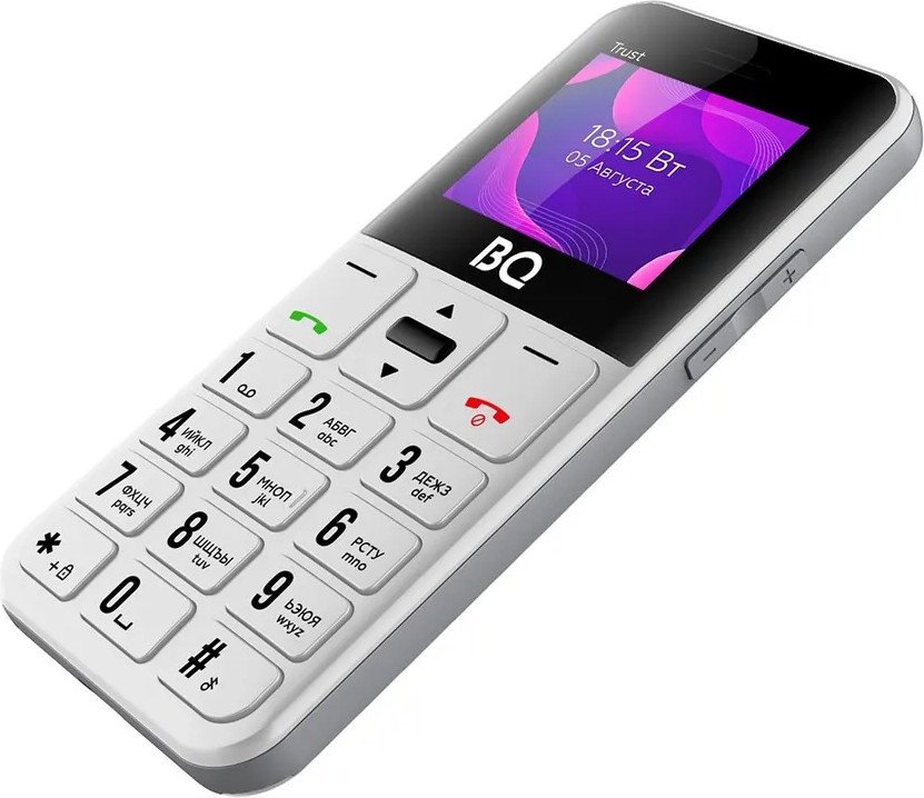Кнопочный телефон BQ BQ-1866 Trust (белый)