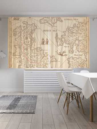 Комплект штор JoyArty Пиратские знания 1.45x1.8 м pox_18565_145x180 (2 шт)