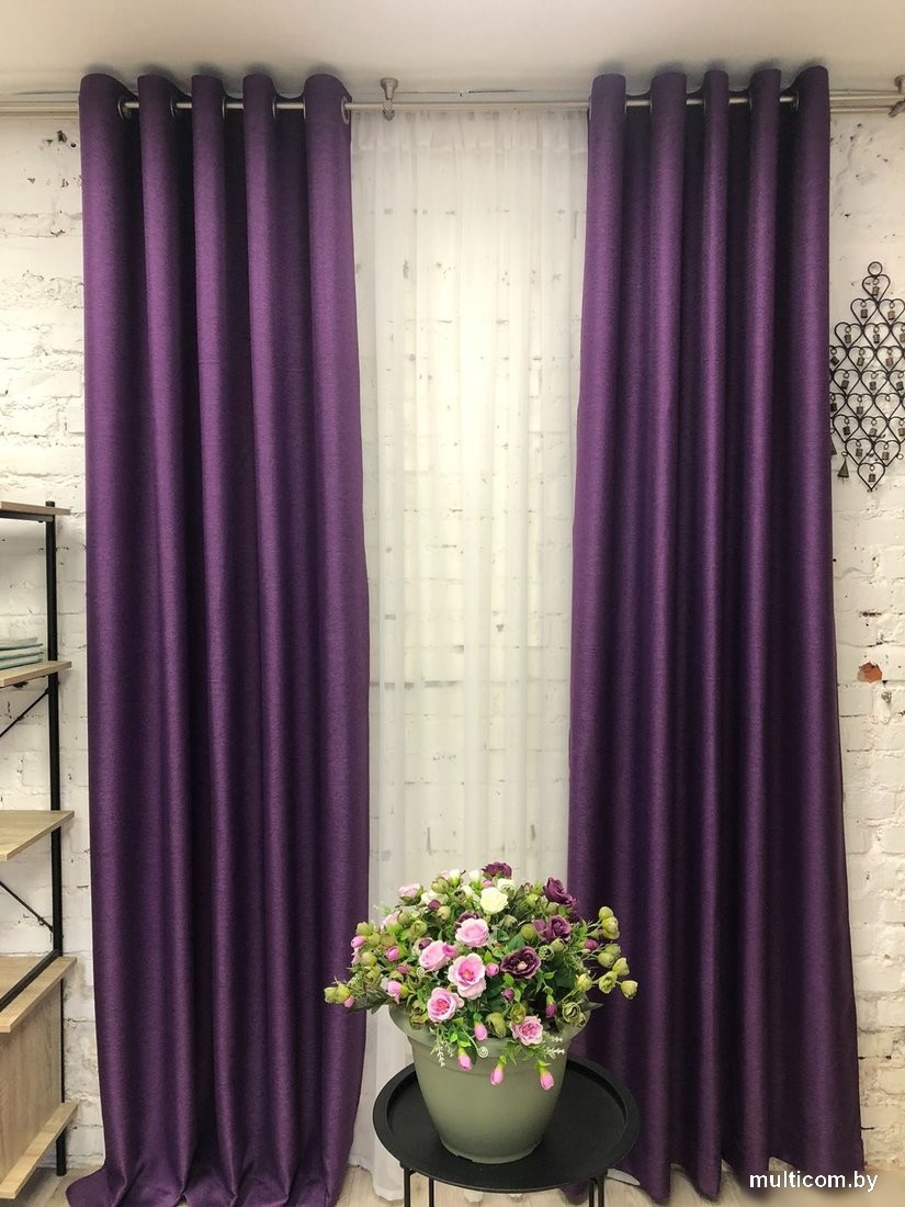 Комплект штор Модный текстиль 06L 112MT222611 (260x180, 2шт, фиолетовый)