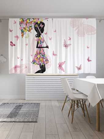 Комплект штор JoyArty Цветочная погода 1.45x1.8 м pox_19094_145x180 (2 шт)