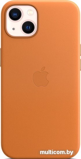 Чехол для телефона Apple MagSafe Leather Case для iPhone 13 (золотистая охра)