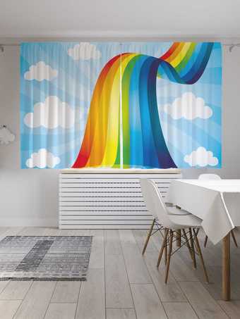Комплект штор JoyArty Радужная дорога в небо 1.45x1.8 м pox_38508_145x180 (2 шт)