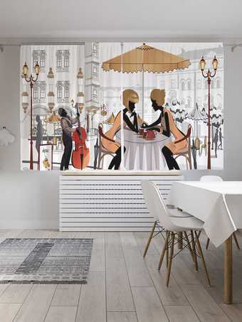 Комплект штор JoyArty Романтический ресторан Oxford DeLux 1.45x1.8 м (2 шт)