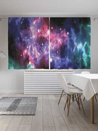 Комплект штор JoyArty Космическая поверхность Oxford DeLux 1.45x1.8 м (2 шт)