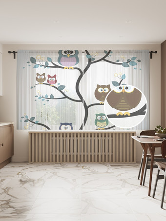 Комплект штор JoyArty Приветливые совы 1.45x1.8 м tul_15692_145x180 (2 шт)