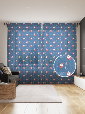 Комплект штор JoyArty Веселый Санта 1.45x2.65 м tul_185480_145x265 (2 шт)