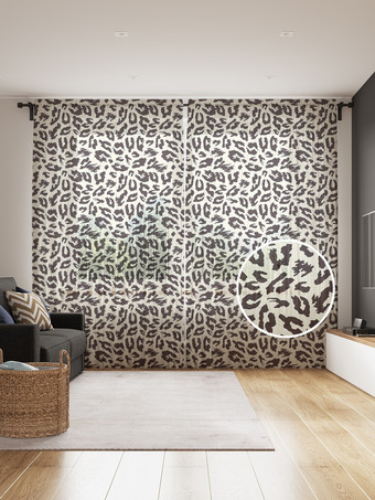 Комплект штор JoyArty Шкура барса 1.45x2.65 м tul_207074_145x265 (2 шт)