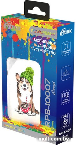 Портативное зарядное устройство Ritmix RPB-10007 (корги)