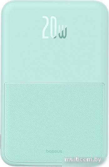 Внешний аккумулятор Baseus MagPro Magnetic Bracket Wireless Fast-Charging Power Bank 20W 5000mAh (мятный)
