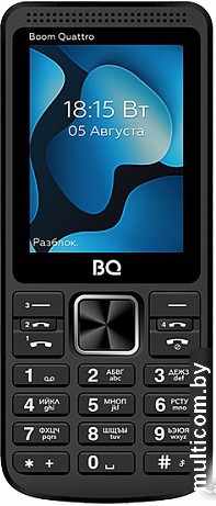 Кнопочный телефон BQ-Mobile BQ-2455 Boom Quattro (черный)