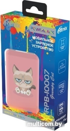 Портативное зарядное устройство Ritmix RPB-10007 (сердитый кот)