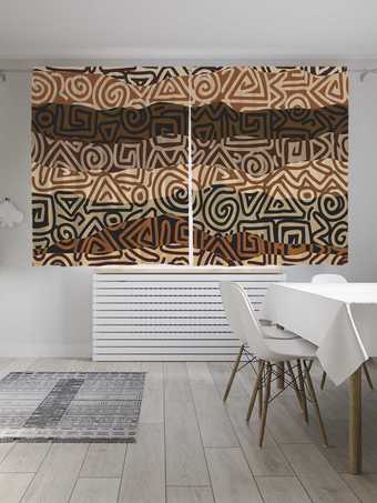 Комплект штор JoyArty Волны пэчворк 1.45x1.8 м pox_36590_145x180 (2 шт)