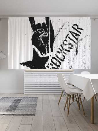 Комплект штор JoyArty Рок звезда 1.45x1.8 м pox_5039_145x180 (2 шт)