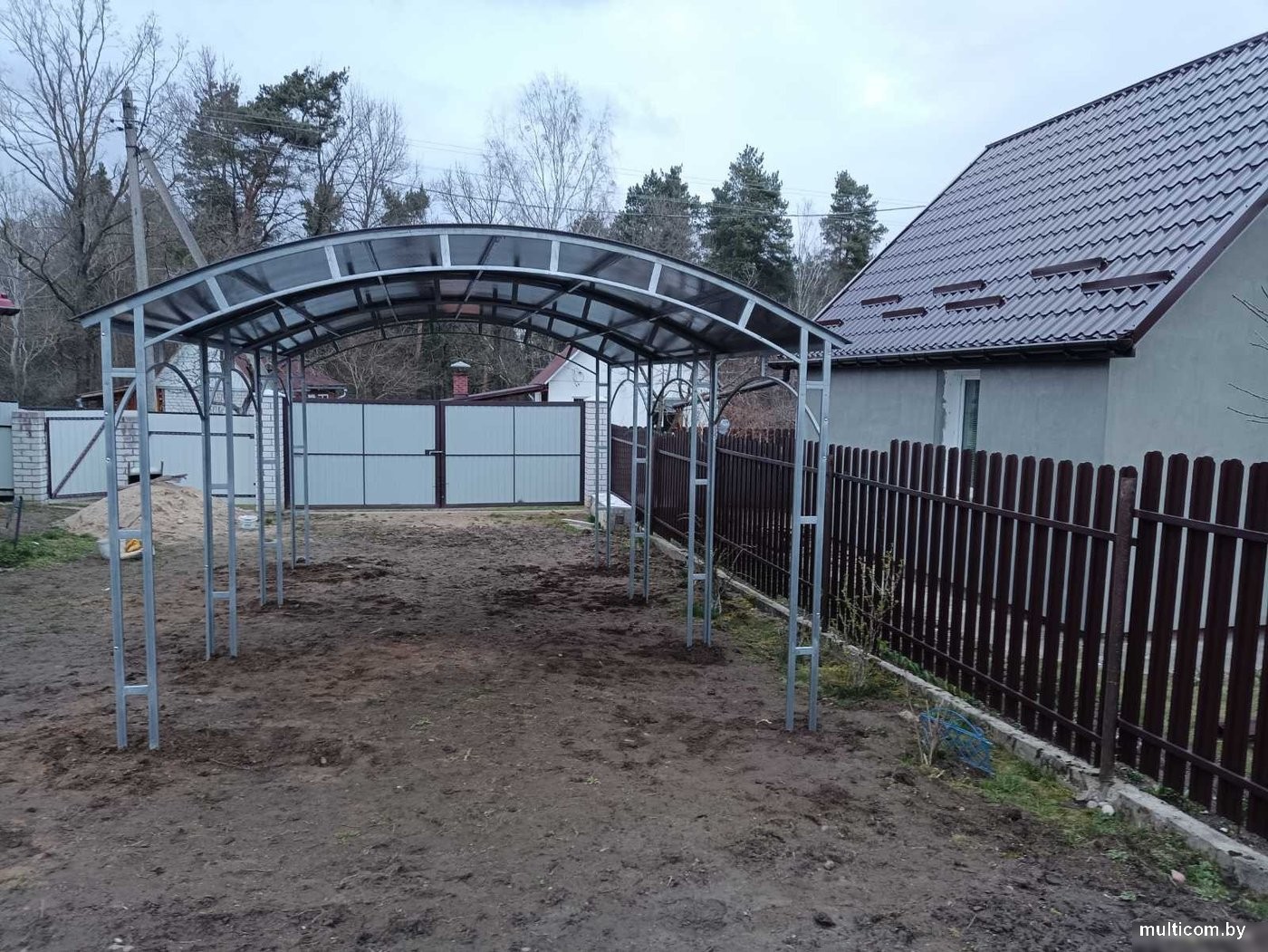 Навес для автомобиля Импласт 3.7х6м 15152 (каркас)