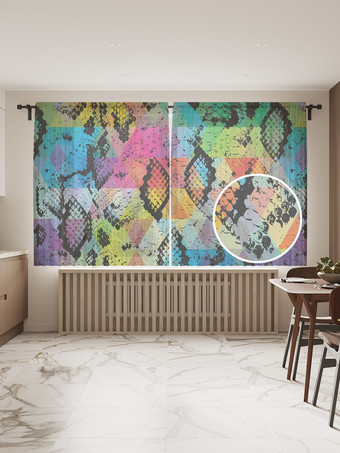 Комплект штор JoyArty Радужная шкура дракона 1.45x1.8 м tul_207082_145x180 (2 шт)