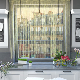 Тюль Лента Е585К 2.45x1.7 м (ваниль)