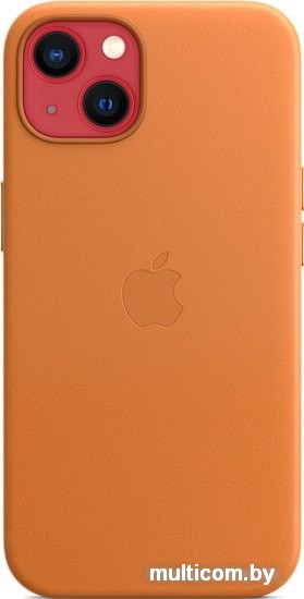 Чехол для телефона Apple MagSafe Leather Case для iPhone 13 (золотистая охра)
