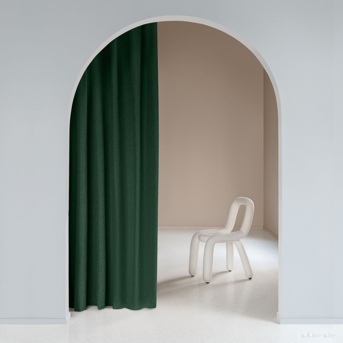 Комплект штор Волшебная ночь Рогожка с подхватами 165x270/791108 (2 шт, изумруд)