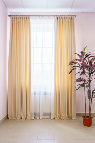 Комплект штор Decoretto Нубук светлый крем НСК-K2 1.25x2.6 м (кремовый, 2 шт)