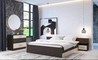 Комплект мебели для спальни Горизонт Леси (венге/дуб)