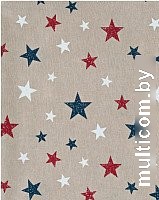 Комплект штор Delfa СШД-050 Sky Loneta (160x270, красные звезды/rojo)