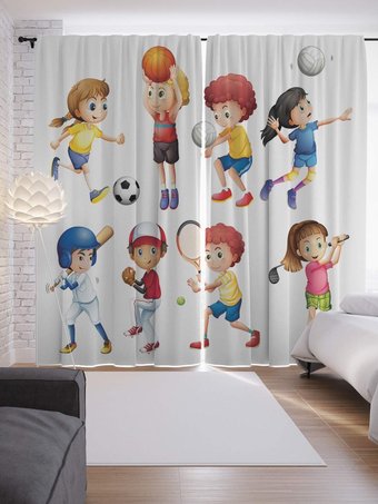 Комплект штор JoyArty Игры с мячом p_63755 (145x265)
