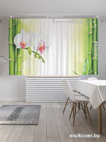 Комплект штор JoyArty Орхидея и бамбук 1.45x1.8 м pox_16372_145x180 (2 шт)