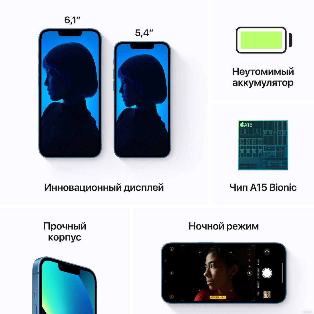 Телефон Apple iPhone 13 256GB (синий)