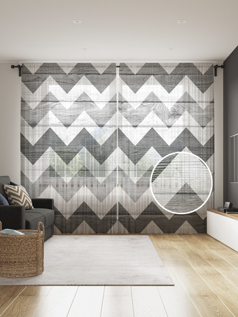 Комплект штор JoyArty Зигзаг из прошлого 1.45x2.65 м tul_9018_145x265 (2 шт)