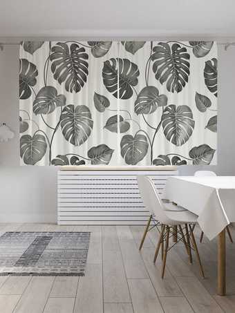 Комплект штор JoyArty Ребристые листья 1.45x1.8 м pox_13581_145x180 (2 шт)