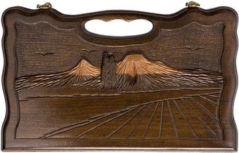 Шашки/нарды Haleyan Арарат 30 с ручкой kh005-3