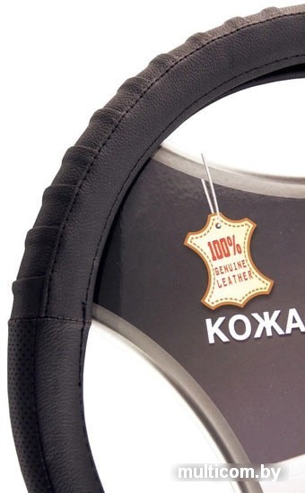 Оплетка на руль AVS GL-370M-B