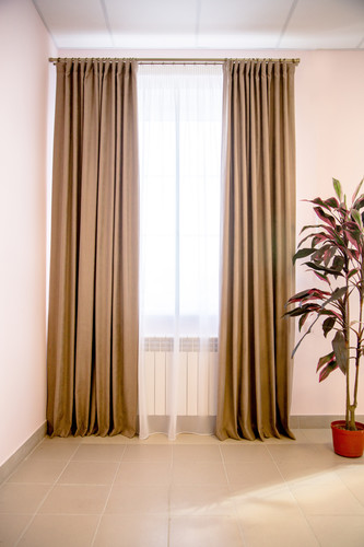 Комплект штор Decoretto Нубук мягкий НМП-K8 1.25x2.5 м (коричневый, 2 шт)