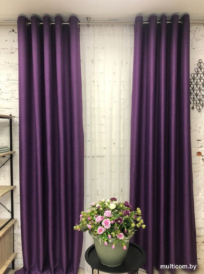 Комплект штор Модный текстиль 03L 112MT222611 (260x150, 2шт, фиолетовый)