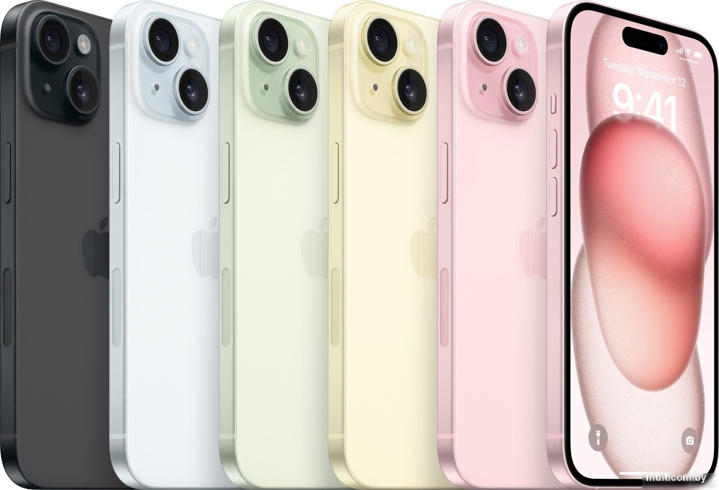 Телефон Apple iPhone 15 eSIM 128GB (черный)